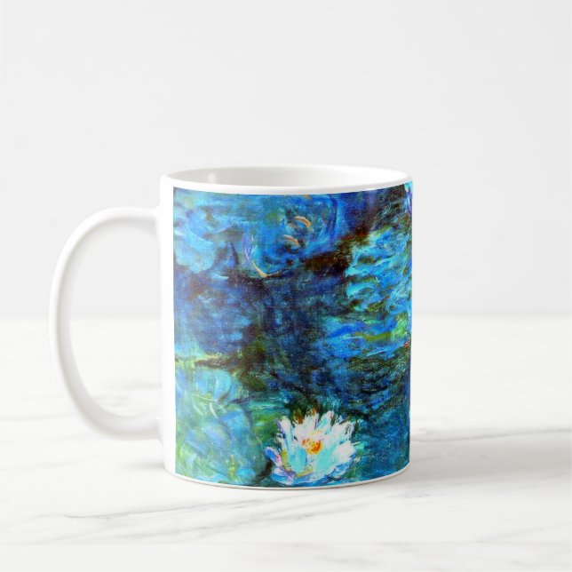 Caneca De Café Monet - Lírios de Água, Azul (Esquerda)