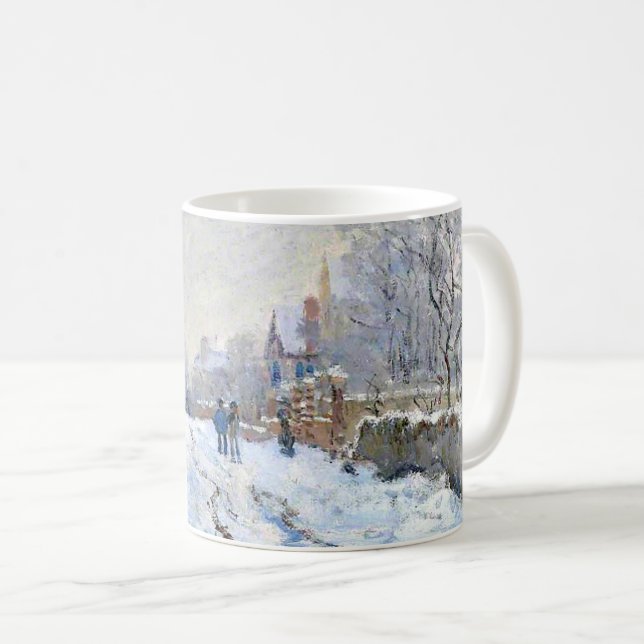 Caneca De Café Monet - Snow Scene at Argenteuil (Frente Esquerda)