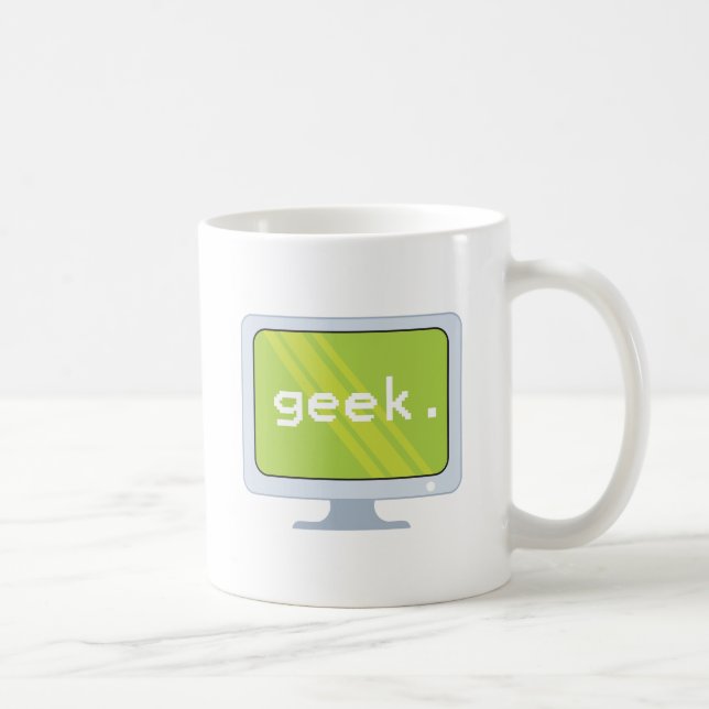 Caneca De Café monitor de computador geek texto (Direita)