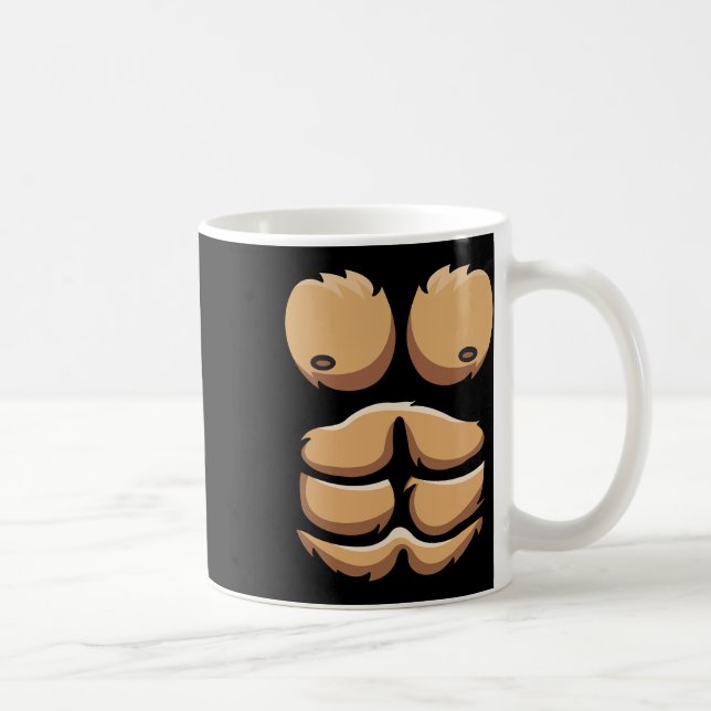 Caneca De Café Monkey Gorilla Chest Costume Halloween (Direita)