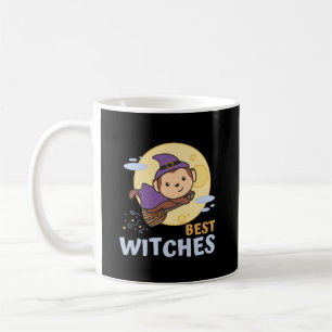 Caneca De Café Monkey Halloween Witch Kids Bruxas Melhores Bruxas