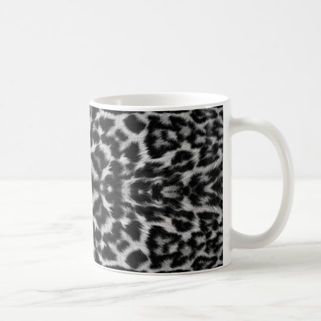 Caneca De Café Mono caleidoscópio com peles de leopardo (Direita)