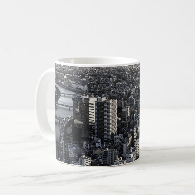 Caneca De Café Monochrome City Vibes (Frente Esquerda)