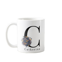 Monograma Botânico Floral Elegante | Texto persona