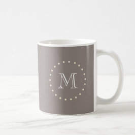 Caneca De Café Monograma Clássico de Mug Elegante