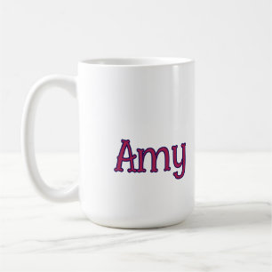 Caneca De Café monograma clássico de nome personalizado simples e