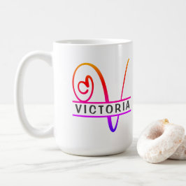 Caneca De Café Monograma de Café Personalizado em Monograma - Let