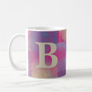 Caneca De Café Monograma de Colheita Rosa