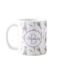 Monograma de conjuntos de flores de Lavanda seca