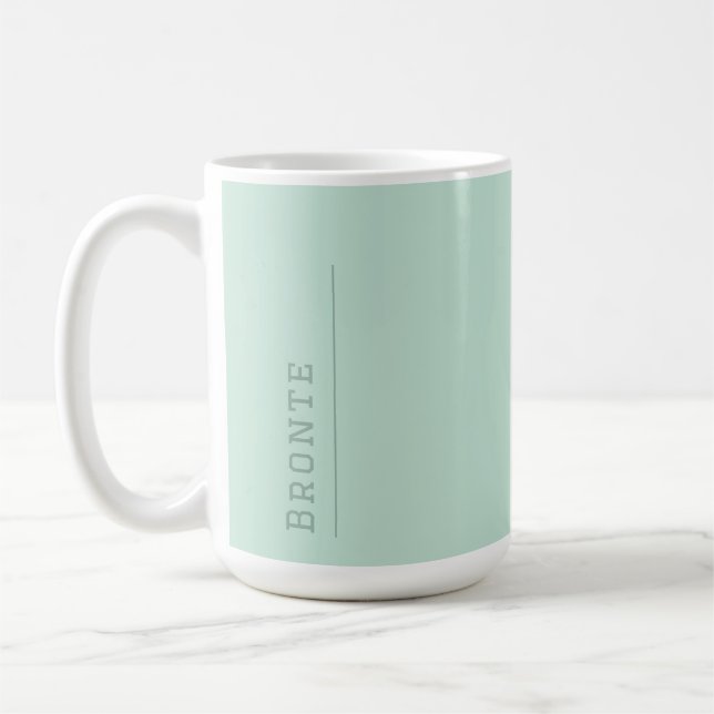 Caneca De Café Monograma de Fluxo de Cores Mínimo (Esquerda)