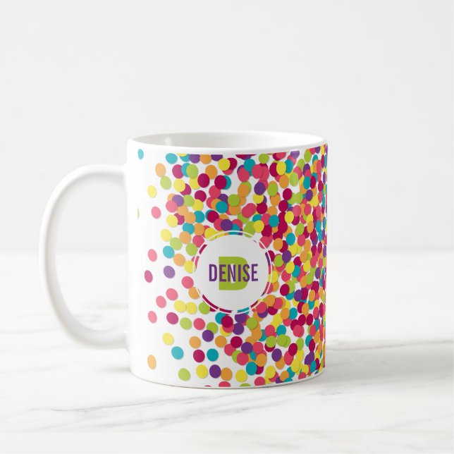 Caneca De Café Monograma de Funfetti (Esquerda)