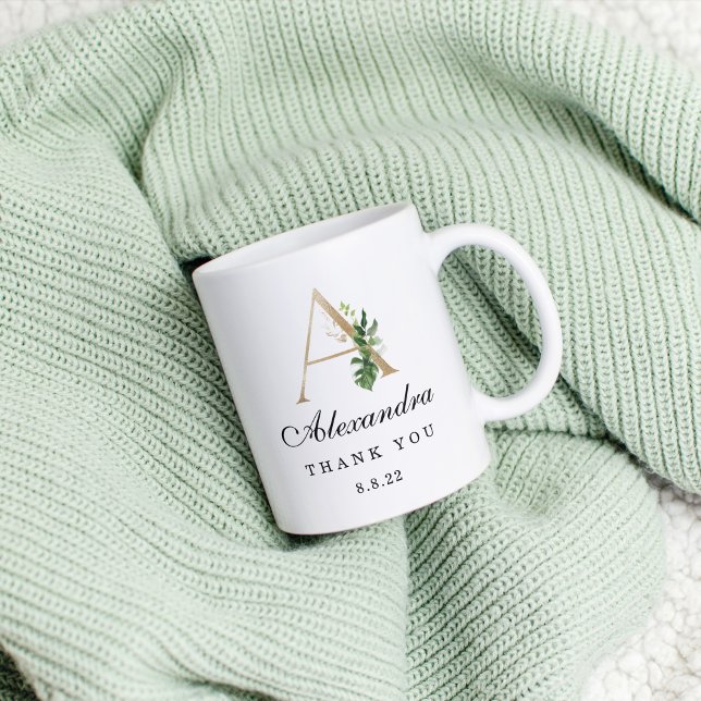 Caneca De Café Monograma De Um Nome Mug (Criador carregado)