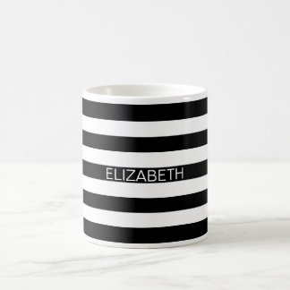 Caneca De Café Monograma do Nome Horizontal de Disquete Horizonta
