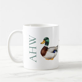 Caneca De Café Monograma do Pato de Mallard