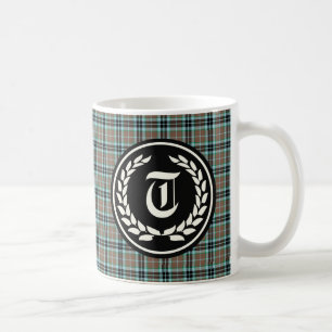 Caneca De Café Monograma do Tartan da caça de Thompson do clã