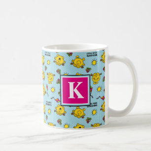Caneca De Café Monograma do teste padrão de bolinhas da cercet