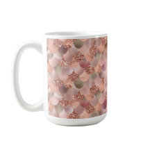 Monograma Dourado cor-de-rosa bonito da sereia