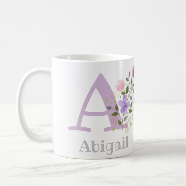 Caneca De Café Monograma e Christian Name Abigail Coffee Mug (Esquerda)