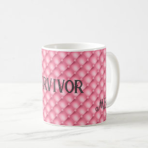 Caneca De Café Monograma e Sobrevivência, Padrões tufados cor-de-