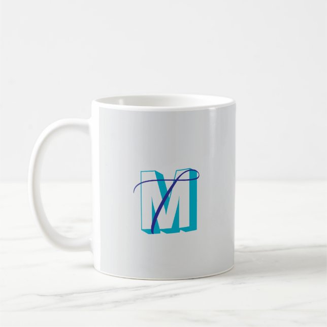 Caneca De Café Monograma Elegante (Esquerda)