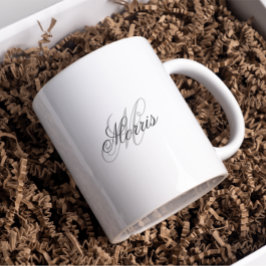 Caneca De Café Monograma Elegante