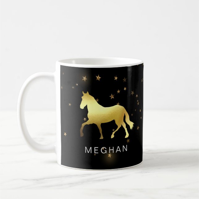 Caneca De Café Monograma equestriado de ouro (Esquerda)
