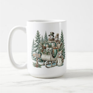 Caneca De Café Monograma Feliz de Natal