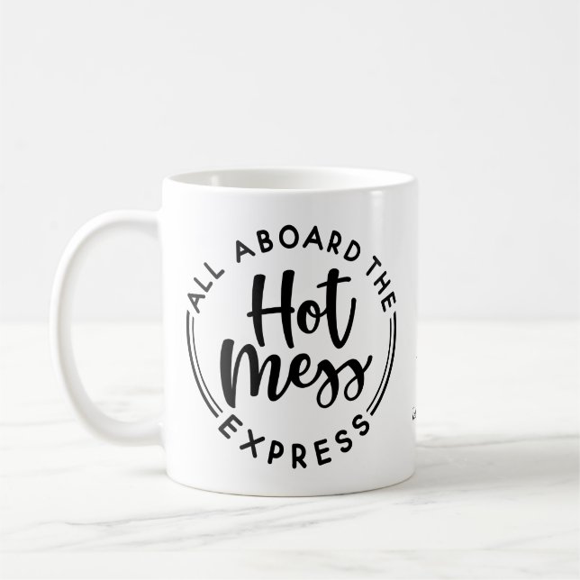 Caneca De Café Monograma Hot Mess Express Coffee Mug (Esquerda)