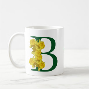 Caneca De Café Monograma Inicial de Narciso Personalizado B