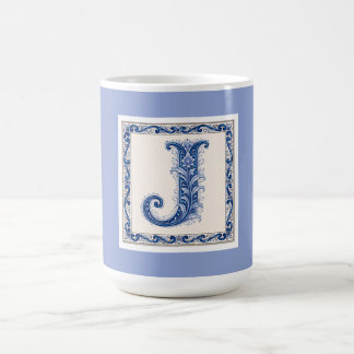 Caneca De Café Monograma J de Herança Norueguesa - Azul
