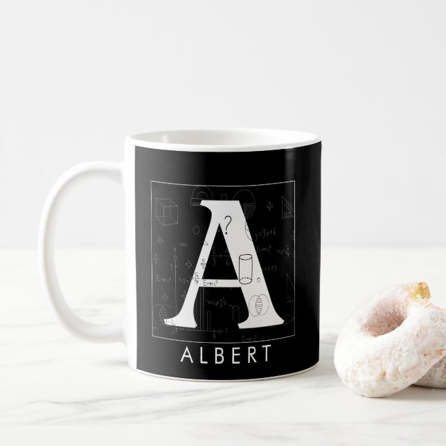 Caneca De Café Monograma - Letra A (Com Donut)