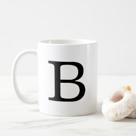 Caneca De Café Monograma - Letra B Clássica Mug, 11 oz