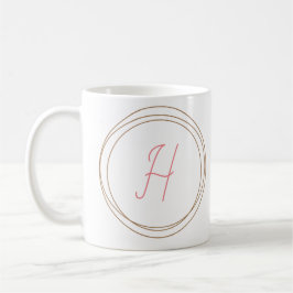 Caneca De Café Monograma - Letra "H"