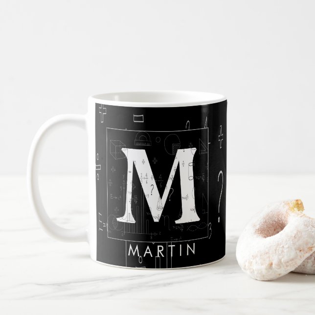 Caneca De Café Monograma - Letra M (Com Donut)