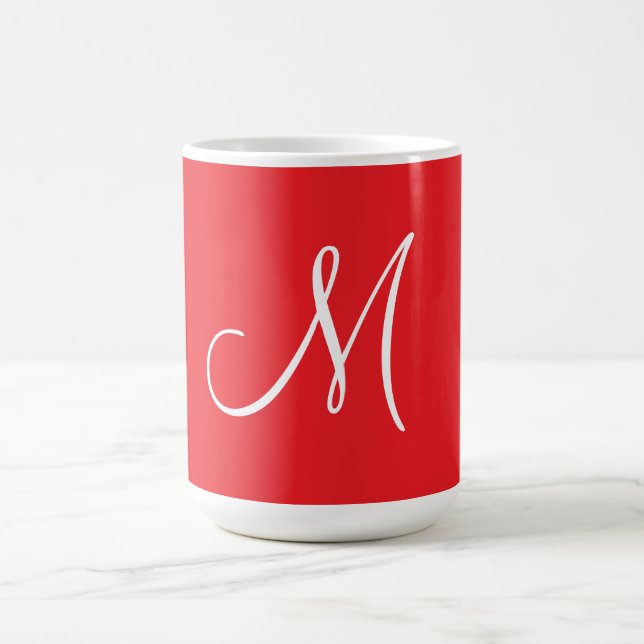 Caneca De Café MONOGRAMA M, Vermelho e Branco, (Centro)
