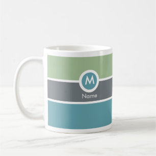 Caneca De Café Monograma Moderno Café Mug