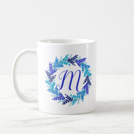 Caneca De Café Monograma Monograma Fúria Natal Inicial