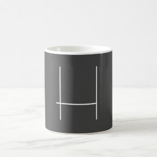 Caneca De Café Monograma Nome Próprio Cinza Moderna Minimalista I