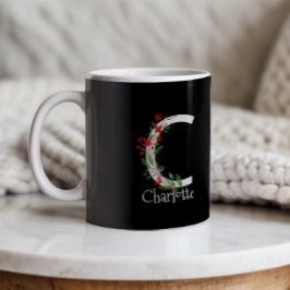 Caneca De Café Monograma Personalizado com Fluxo Natural de Cores