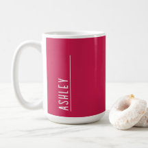 Monograma personalizado, cor-de-rosa cereja