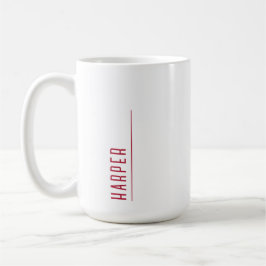 Caneca De Café Monograma personalizado, Natal verde da floresta