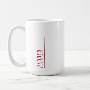Caneca De Café Monograma personalizado, Natal verde da floresta
