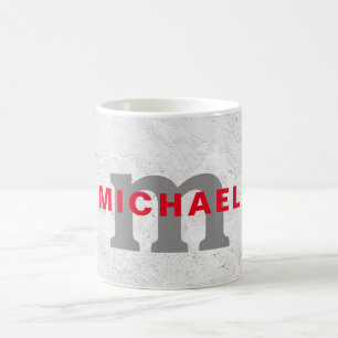 Caneca De Café Monograma profissional inicial adicione seu nome