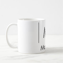 Caneca De Café Monograma simples e elegante para padrinho de casa