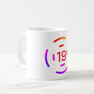 Caneca De Café monograma simples e mínimo de ouro personalizado c