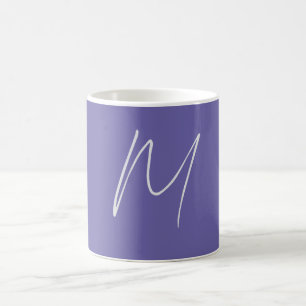 Caneca De Café Monograma Simples e Moderno com Nome Próprio