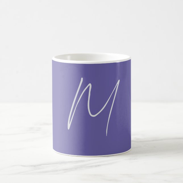 Caneca De Café Monograma Simples e Moderno com Nome Próprio (Centro)
