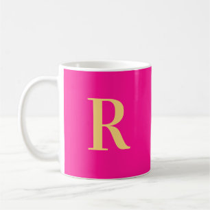 Caneca De Café Monograma Simples Moderno