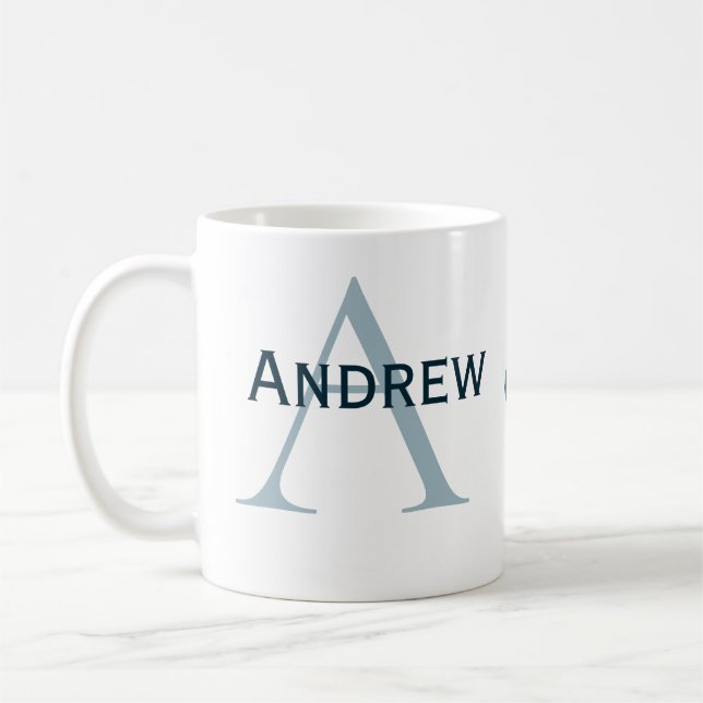 Caneca De Café monograma simples personalizado para equipe do noi (Esquerda)