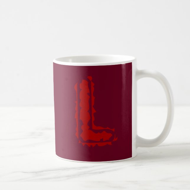 Caneca De Café Monograma vermelho assustador (Direita)